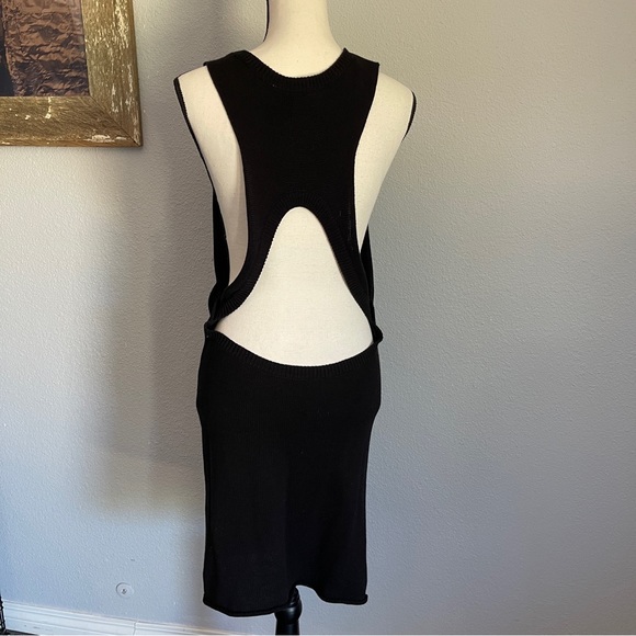 Divided Dresses & Skirts - Sexy Open Back Black Knit Tank Dress M